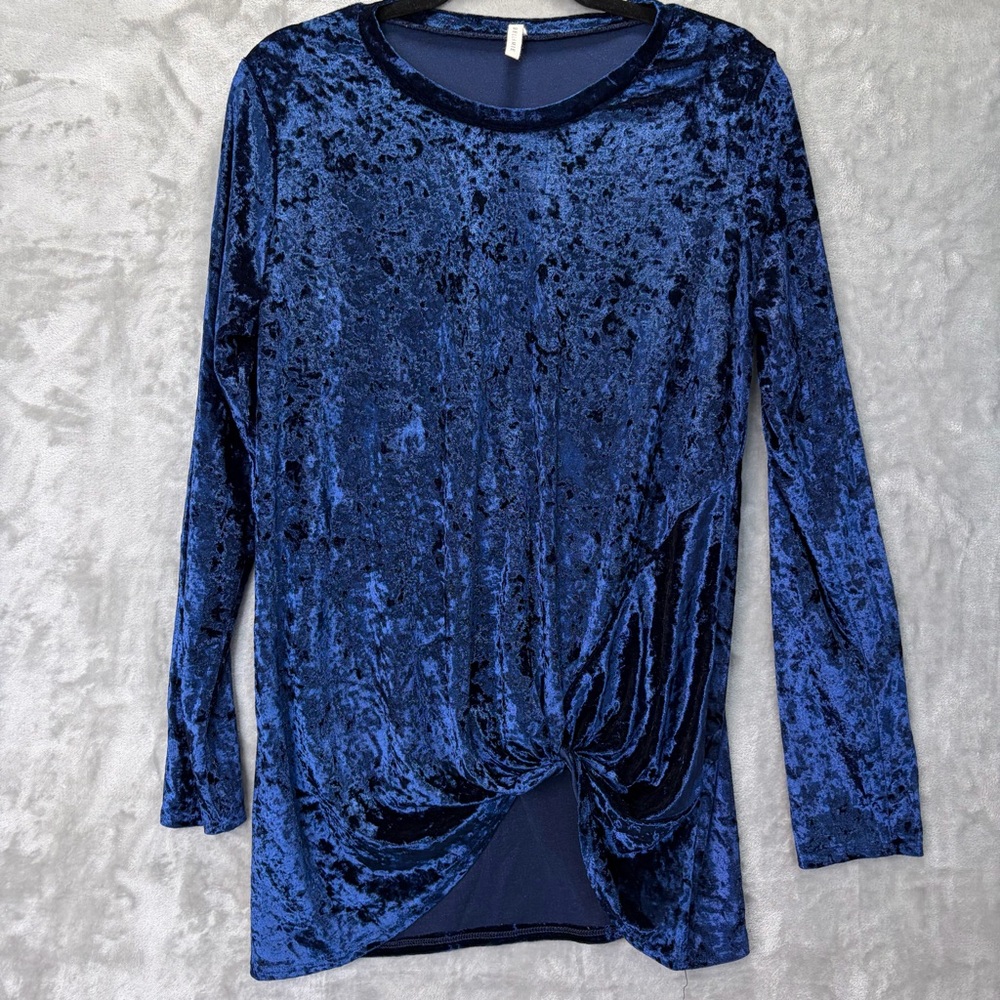 Bellamie Royal Blue Velvet‎ Blouse